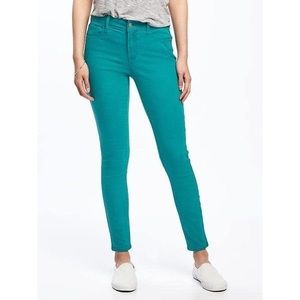 Old Navy Rockstar Teal Skinny Jeans - Mid-Rise